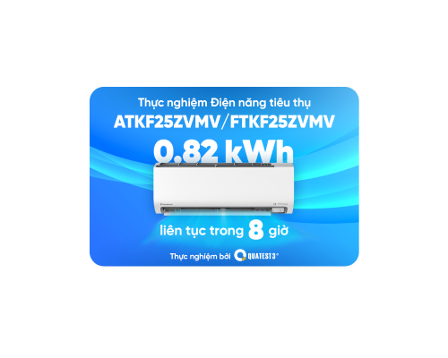 QUATEST 3 - Thực nghiệm điện năng ti&ecirc;u thụ của model Inverter ATKF25ZVMV/ FTKF25ZVMV